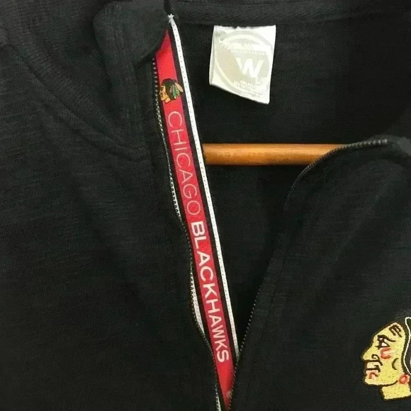 Chicago Black Hawks Men Black Large Pullover - Picture 5 of 7